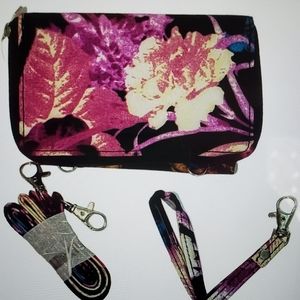 Eclectic Treasures Floral Clutch - Pink and Purple